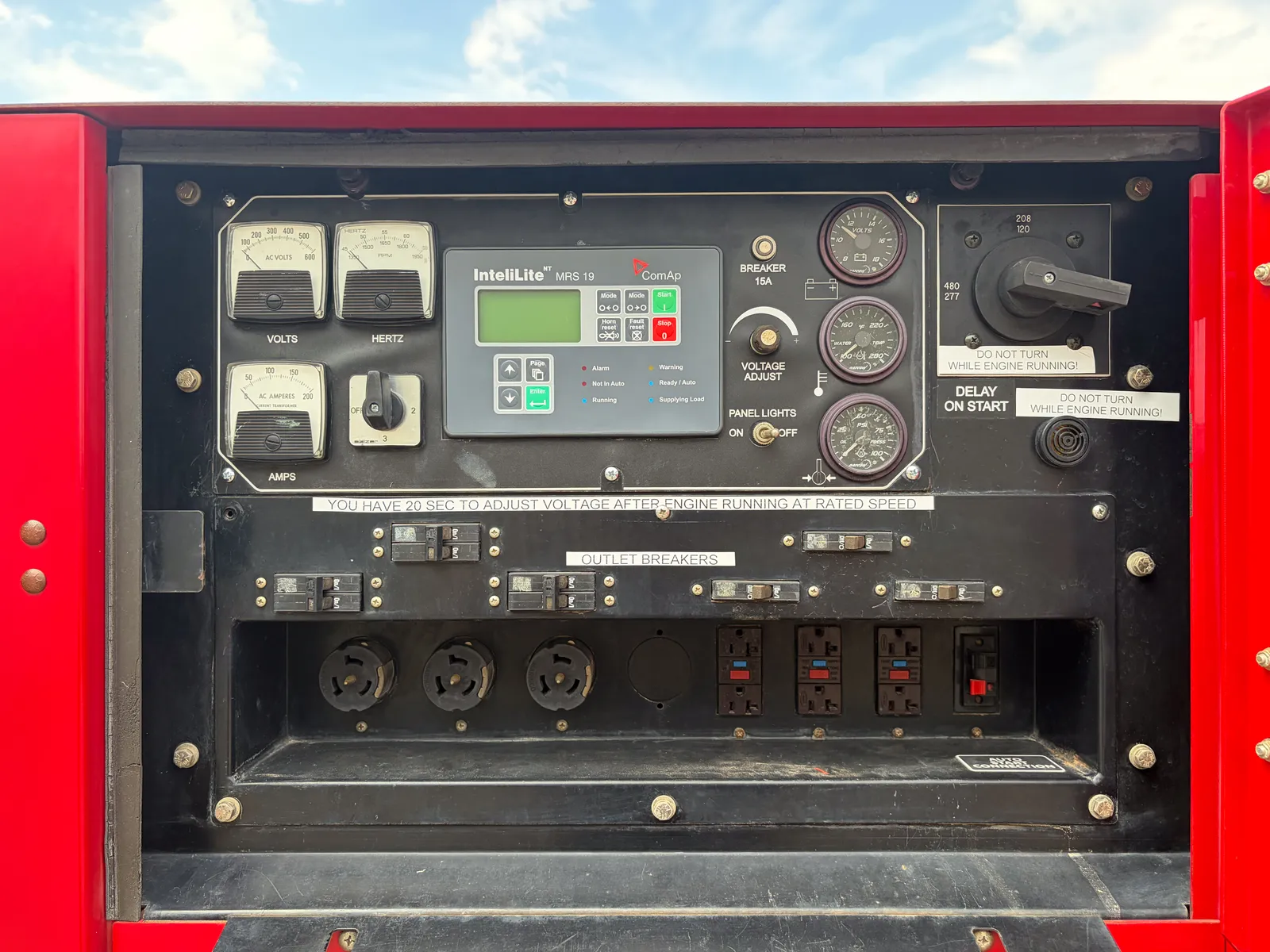 6 65kw baldor industrial generator unit 093745 data tag
