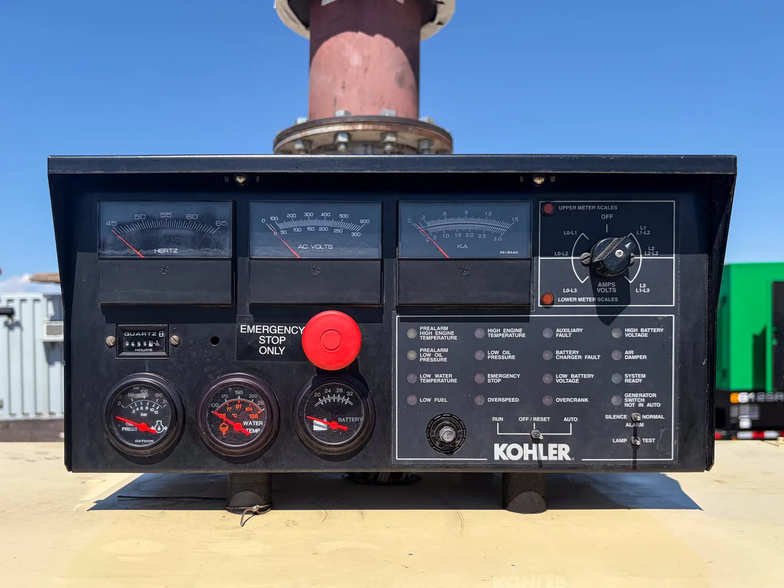 6 750kw kohler industrial generator unit 093771 data tag